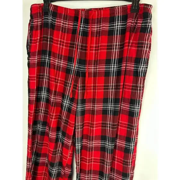 Victoria's Secret Shimmer Flannel Long Sleeve Shirt Pants Plaid Pajama Set Large - Picture 11 of 16